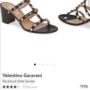 Valentino Garavani rockstud slide sandal